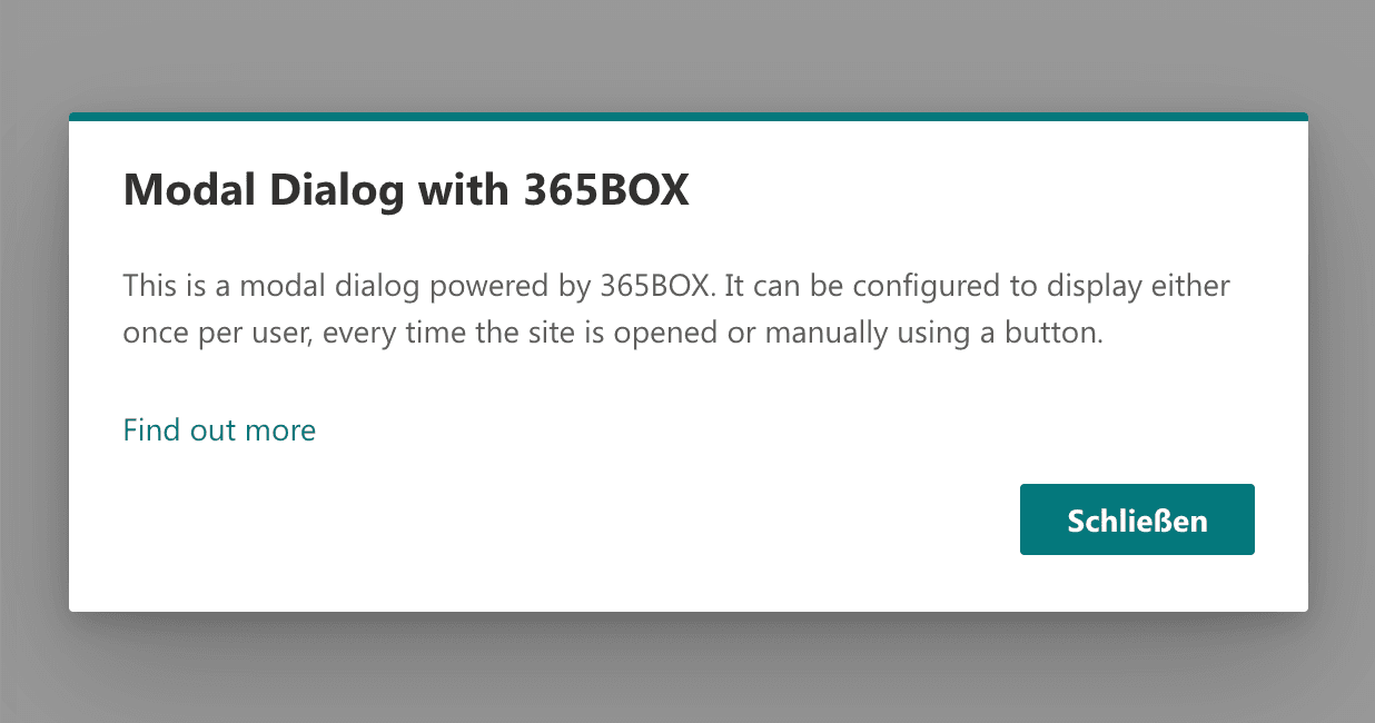 365BOX Dialog Webpart