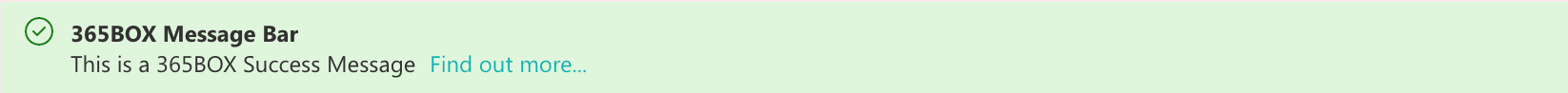 365BOX Message Bar Webpart