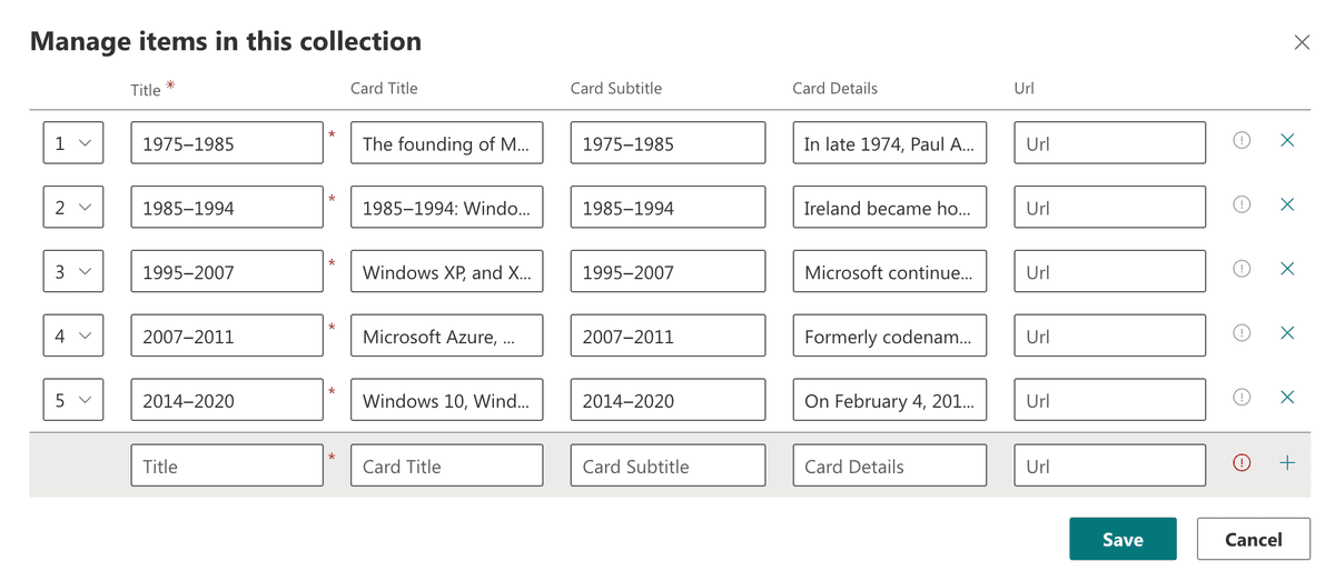 365BOX Timeline Item Configuration